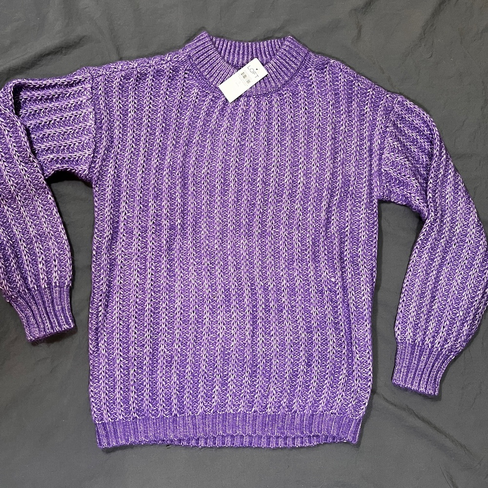 LOFT Purple Crewneck Sweater